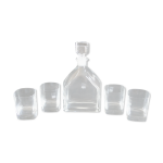 Carafe à whisky et ses quatre verres Carafe à whisky et ses quatre verres