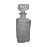 Carafe � whisky en verre moul� des ann�es 60