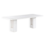 Carlo scarpa table de salle  manger modle delfi en marbre blanc