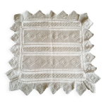 Carr couvre - fauteuil aux losanges en crochet fait main