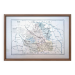 Carte de l'indre, imprime en 1889. vintage authentique.