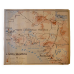 Carte pédagogique scolaire ancienne l'afrique noire , éd. nalliers, années 1950 Carte pédagogique scolaire ancienne l'afrique noire , éd. nalliers, années 1950