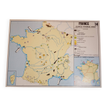 Carte scolaire : france agriculture - elevage / france sources energies - mines
