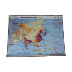 Carte scolaire poster vintage de l'asie dition mdi