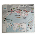 Carte scolaire vintage mdi france corse massif central