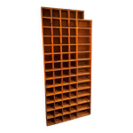Casier bois d atelier, en sapin, annes 60 - 70.