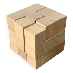 Casse - tte puzzle cube en bois