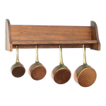 Casseroles miniature en cuivre et tagre pour dinette