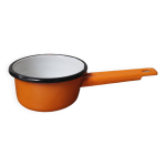 Casserole orange vintage tole metal maill