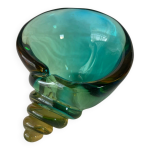 Cendrier cornucopia en verre de murano