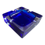 Cendrier en cristal d arques bleu j. g. durand