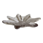 Cendrier en cristal forme toile vintage annes 70