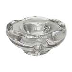 Cendrier daum france en cristal de forme polylob�e coupe m�gotier sign�e