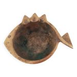 Cendrier jacques lauterbach en bronze vintage des annes 1960 forme de poisson