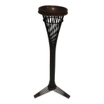 Cendrier en laiton sur pied en fil de m�tal laqu� noir