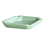 Cendrier en opaline verte, design r�tro,