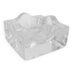 Cendrier sculptural en verre clair, mod�le puzzle, design bertil vallien, b