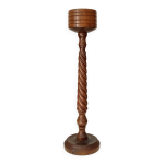 Cendrier sur pied ancien en bois tourn annes 50 / 60