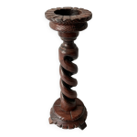 Cendrier sur pied en bois tourn annes 50, cendrier rustique vintage