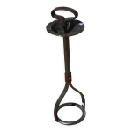 Cendrier sur pied en fer et cuir par jean - pierre ryckaert, ann�es 50