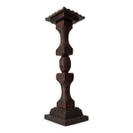 Cendrier sur pied vintage en bois sculpt