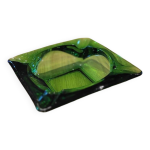 Cendrier en verre vert