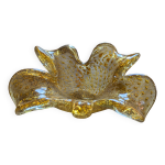 Cendrier vintage forme coquille verre doré Cendrier vintage forme coquille verre doré