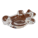 Cendrier vintage en forme d'ours en cristal de vannes