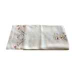 Centre de table en lin marqu� ��rg�� 70cmx84cm