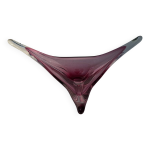 Centre de table triangulaire en verre souffl