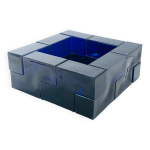 Centre de table en verre murano bleu, italie annes 60