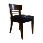 Chaise 1940, merisier et cuir