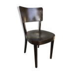 Chaise ancienne bois fonc annes 50 vintage