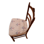 Chaise ancienne louis - philippe en bois massif xix si�cle assise restaur�e