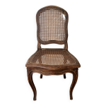 Chaise ancienne louis xv bois naturel moulur / fond de canne