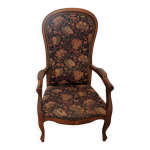 Chaise ancienne + mridienne napolon 3 bois sculpt