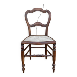 Chaise ancienne, restaurée, assise corde, fin xixème s. Chaise ancienne, restaurée, assise corde, fin xixème s.