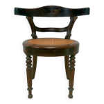 Chaise ancienne de style louis philippe en bois et cannage