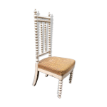 Chaise ancienne xixme bois blanc