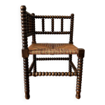 Chaise d angle en bois tourn