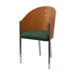 Chaise annes 80 bois moul