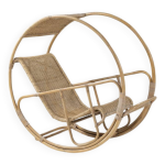 Chaise  bascule circulaire italienne, franco bettocina (1922 - 1999), annes 1970, italie