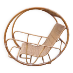 Chaise  bascule circulaire italienne, mcm, annes 1960, italie