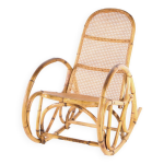 Chaise � bascule en rotin