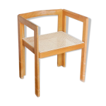 Chaise basse canne