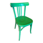 Chaise bistrot ancienne style baumann bois tourné vert vintage Chaise bistrot ancienne style baumann bois tourné vert vintage