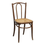 Chaise de bistrot avec assise en rotin tressé Chaise de bistrot avec assise en rotin tressé