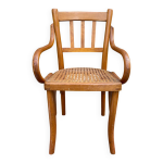 Chaise bistrot enfant bois et cannage