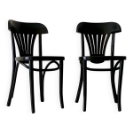 Chaise bistrot noire x2
