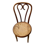 Chaise bistrot radomsko en bois et cannage